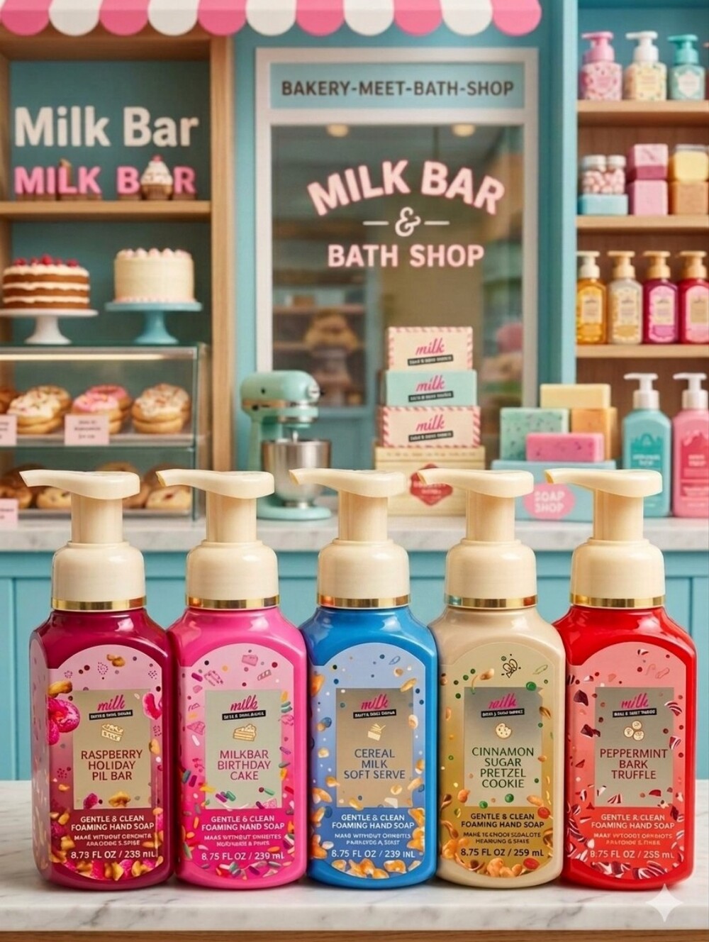 Bath & Body Works x Milk Bar Foaming Hand Soap 5-Pack Limited Edition